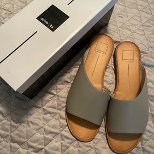 Dolce Vita, Prita Leather Sandal, Brand New. Medium Grey. Size 11, Slide.